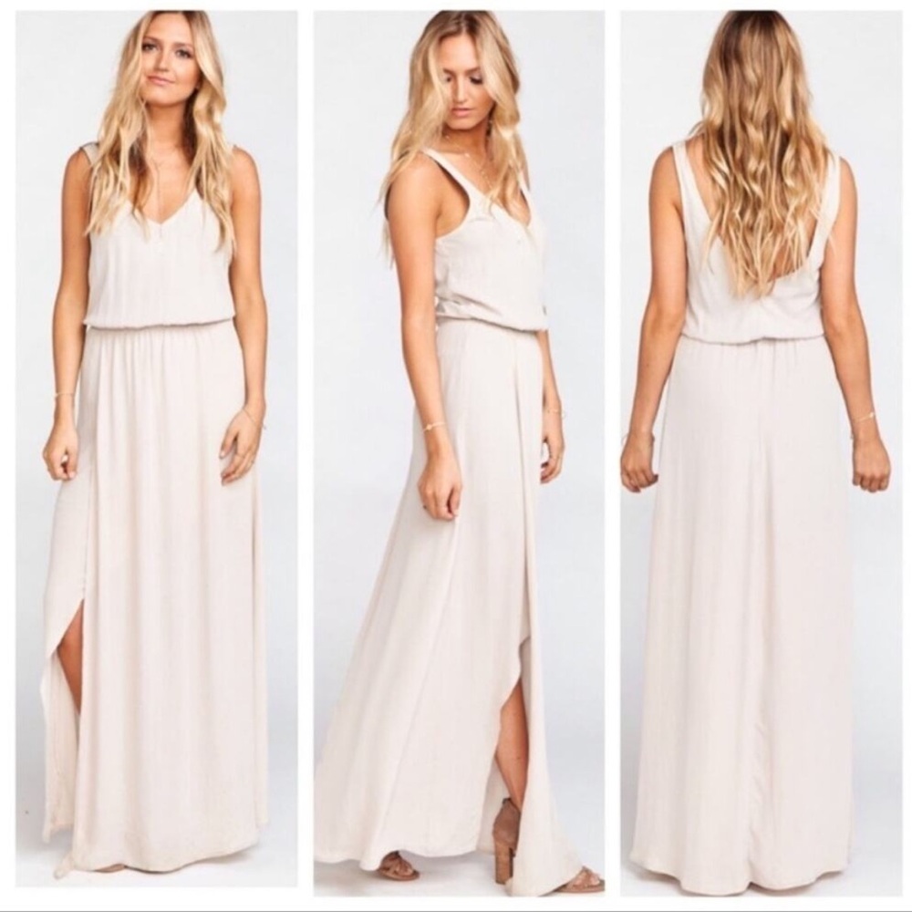 Show Me Your Mumu Cream Maxi Dress